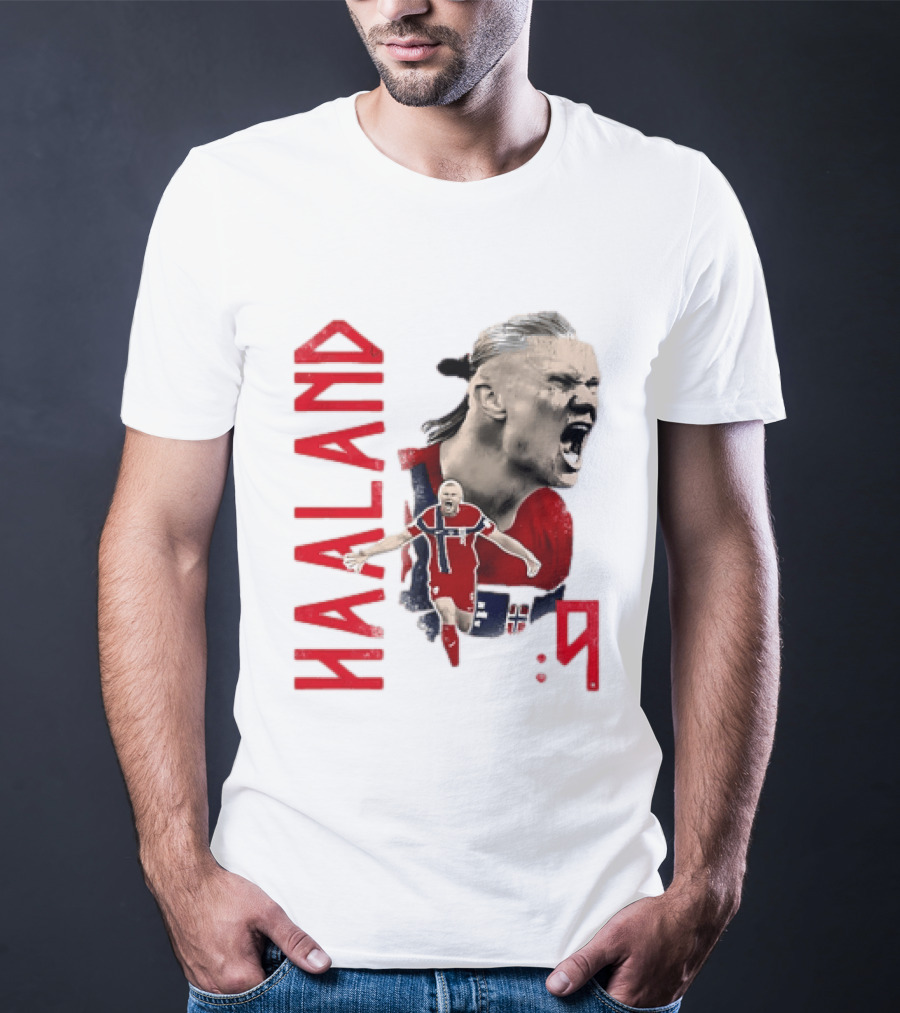 Haaland Norway National Soccer Star 9 T-Shirt