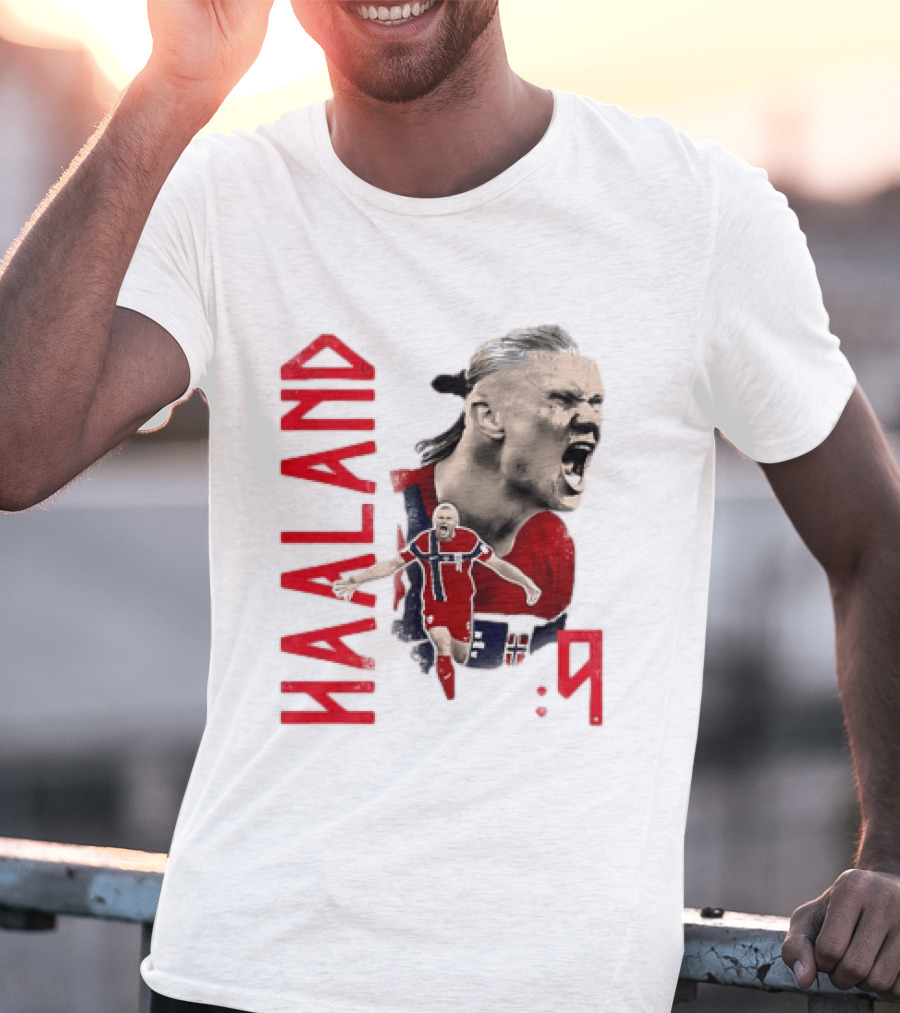 Haaland Norway National Soccer Star 9 T-Shirt