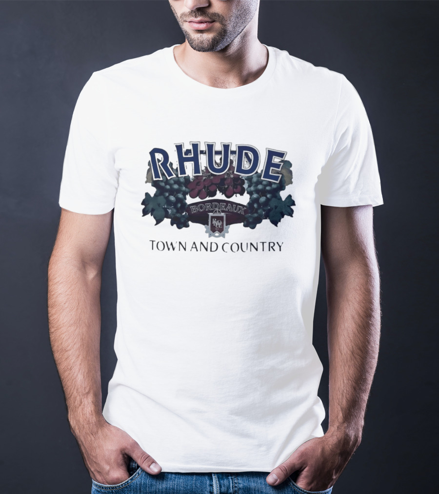 Rhude Bordeaux Town And Country Grapes T-Shirt