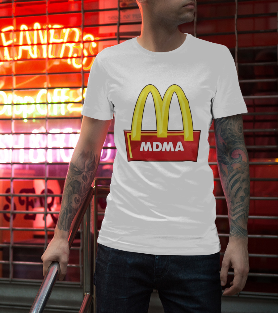 MDMA McDonald's Parody Golden Arches T-Shirt