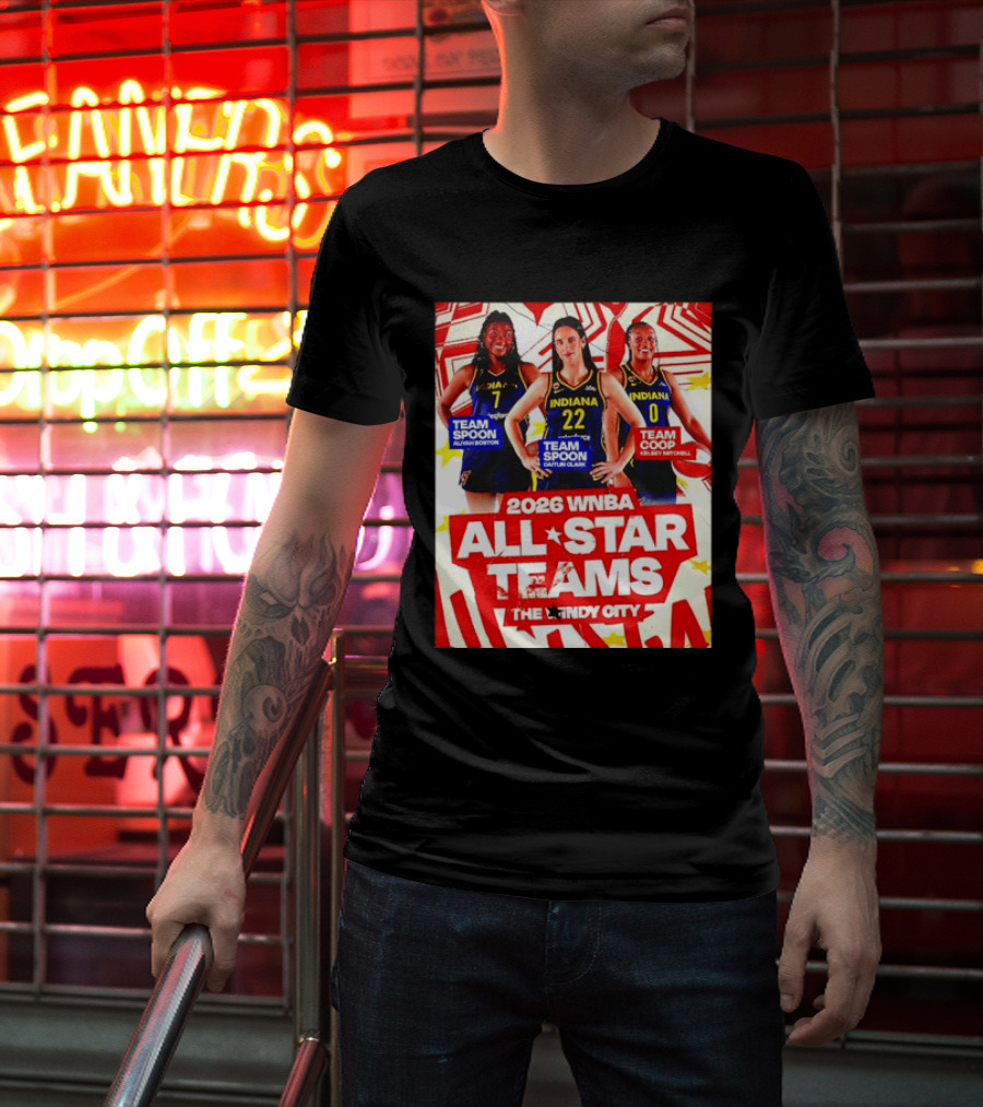 2026 WNBA All Star Teams Aliyah Boston Caitlin Clark Kelsey Mitchell The Indy City T-Shirt