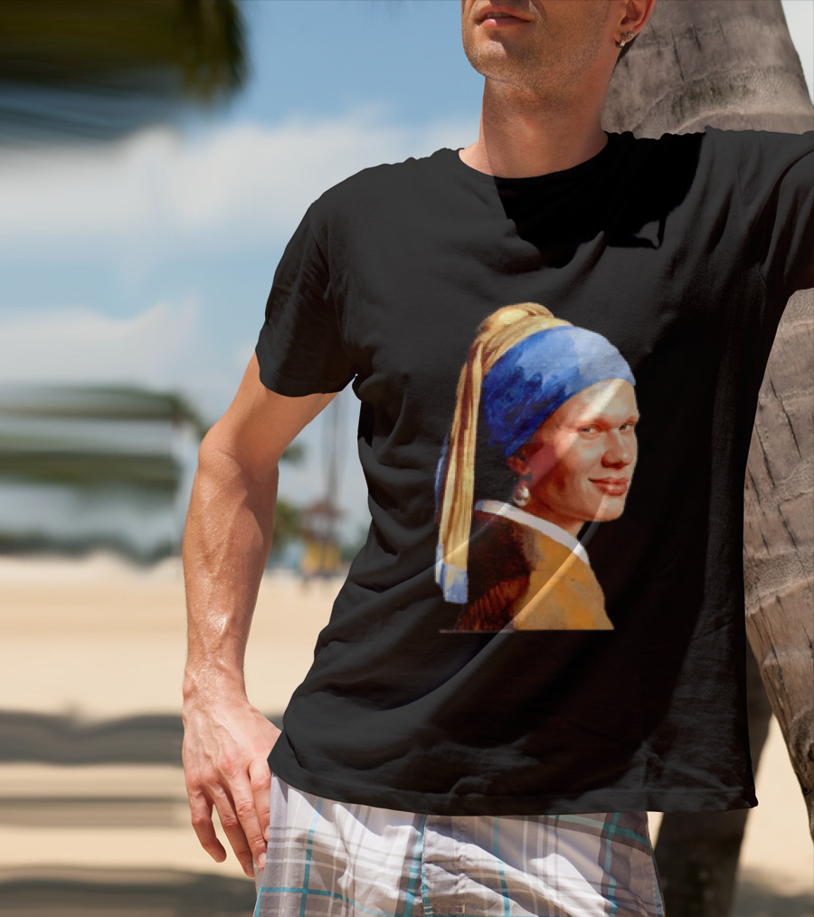 Erling Haaland Girl With A Pearl Earring Football T-Shirt