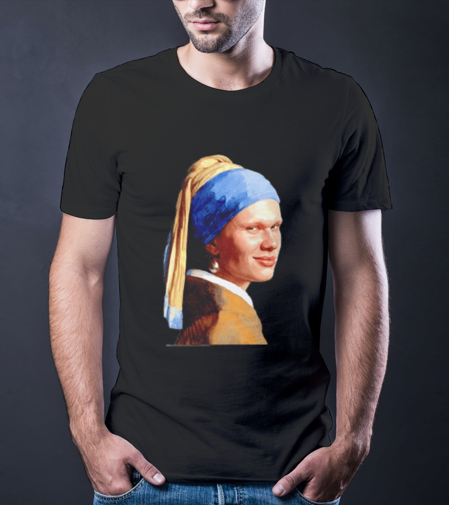 Erling Haaland Girl With A Pearl Earring Football T-Shirt