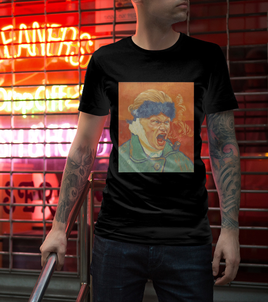 Erling Haaland Van Gogh Pipe Smoking T-Shirt