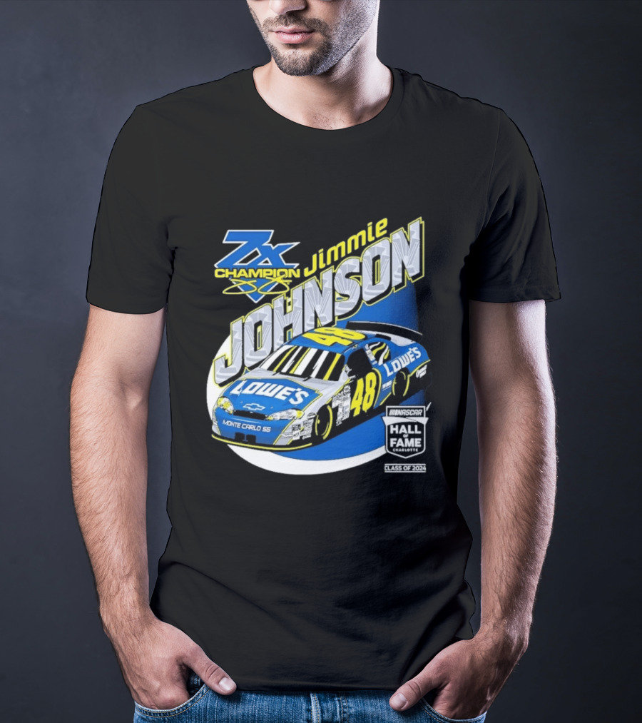 Jimmie Johnson 7X Champion Lowe's 48 NASCAR Hall Of Fame Class Of 2024 T-Shirt