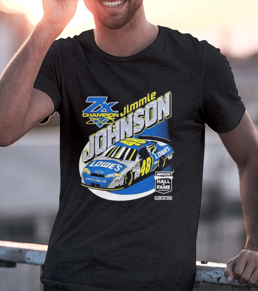 Jimmie Johnson 7X Champion Lowe's 48 NASCAR Hall Of Fame Class Of 2024 T-Shirt