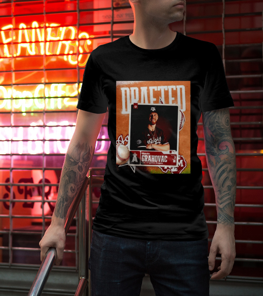 Los Angeles Angels Draft Gavin Grahovac Round 3 Pick 81 T-Shirt