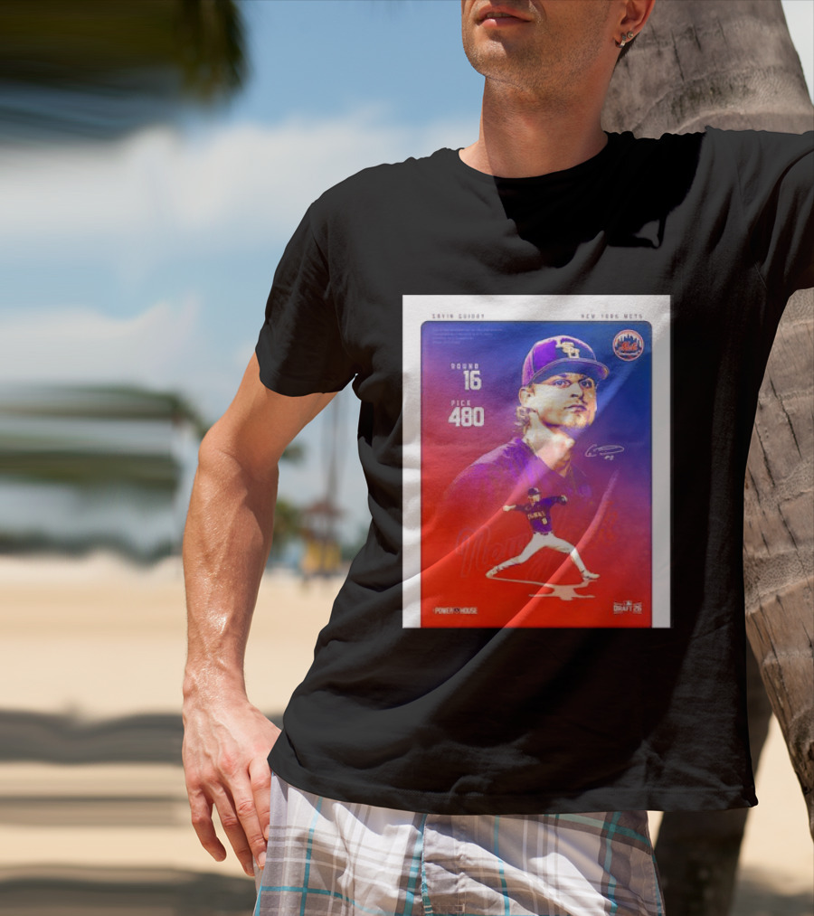 Gavin Guidry New York Mets Round 16 Pick 480 Draft 26 T-Shirt