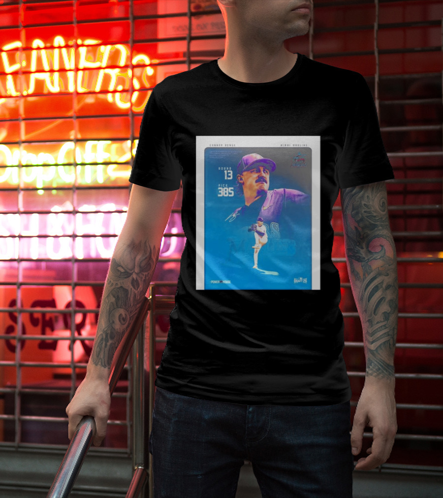 Connor Benge Miami Marlins Round 13 Pick 385 Draft 26 T-Shirt