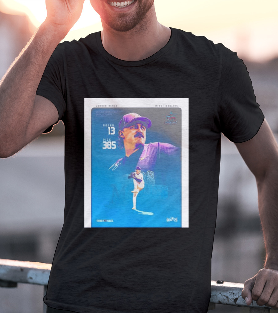 Connor Benge Miami Marlins Round 13 Pick 385 Draft 26 T-Shirt