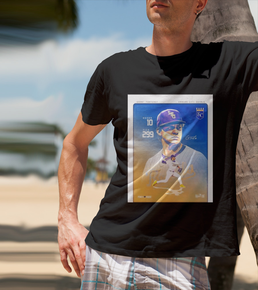 Grant Fontenot Kansas City Royals MLB Draft Round 10 Pick 299 T-Shirt