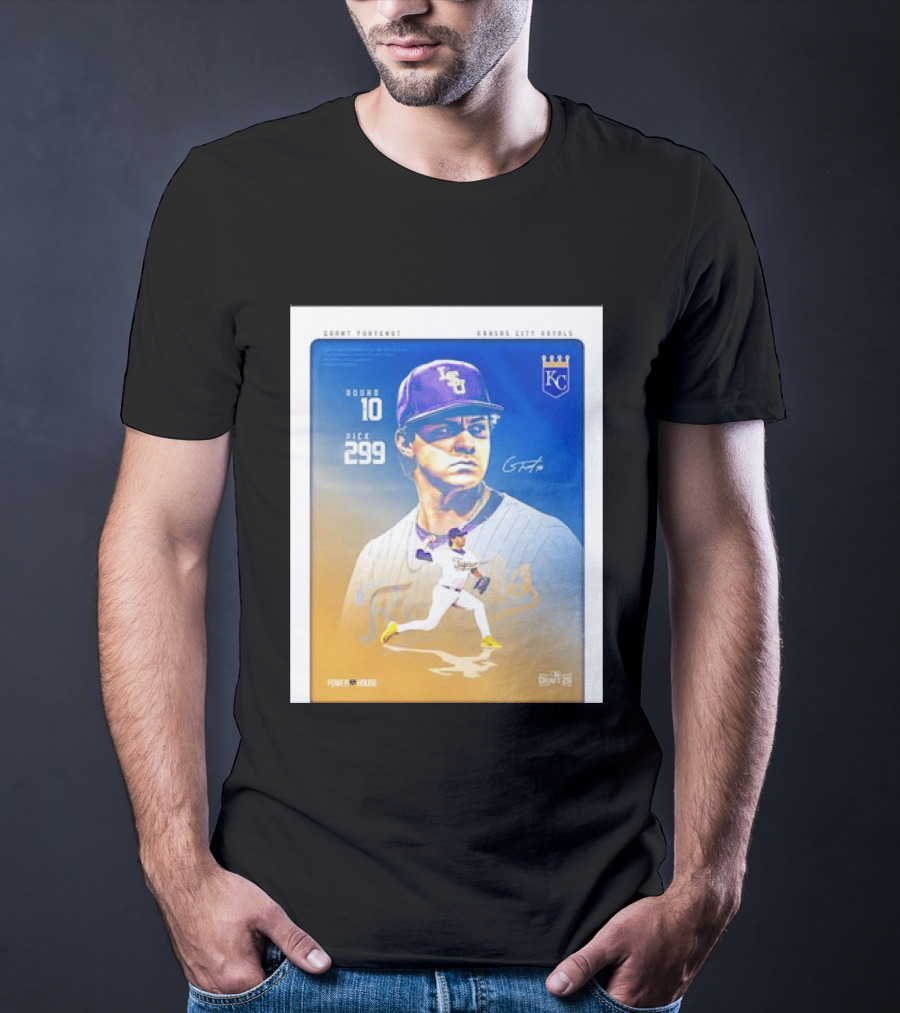 Grant Fontenot Kansas City Royals MLB Draft Round 10 Pick 299 T-Shirt