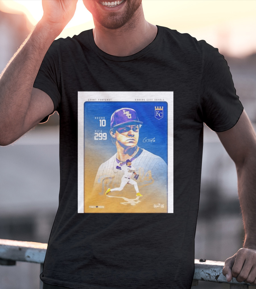 Grant Fontenot Kansas City Royals MLB Draft Round 10 Pick 299 T-Shirt