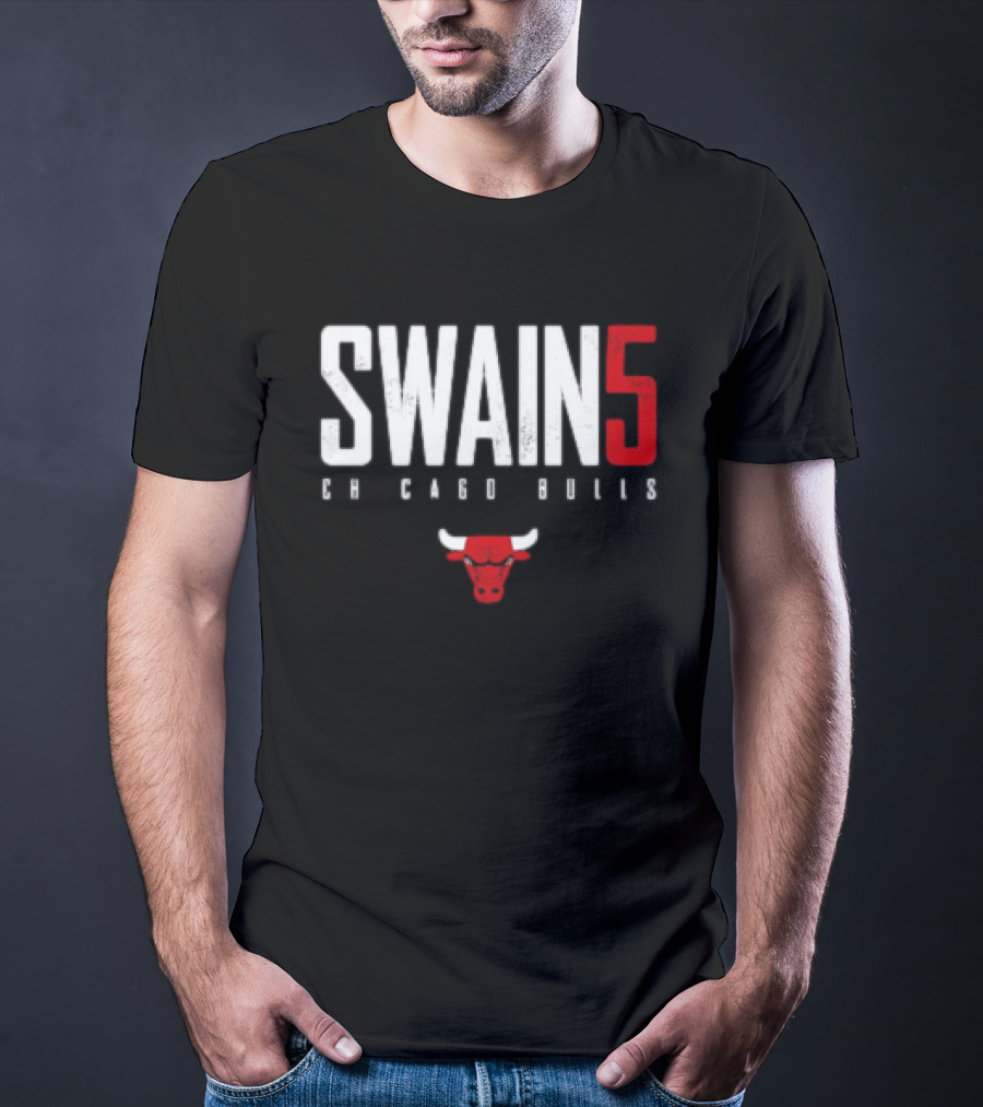SWAIN 5 Chicago Bulls 23 Red Bulls T-Shirt