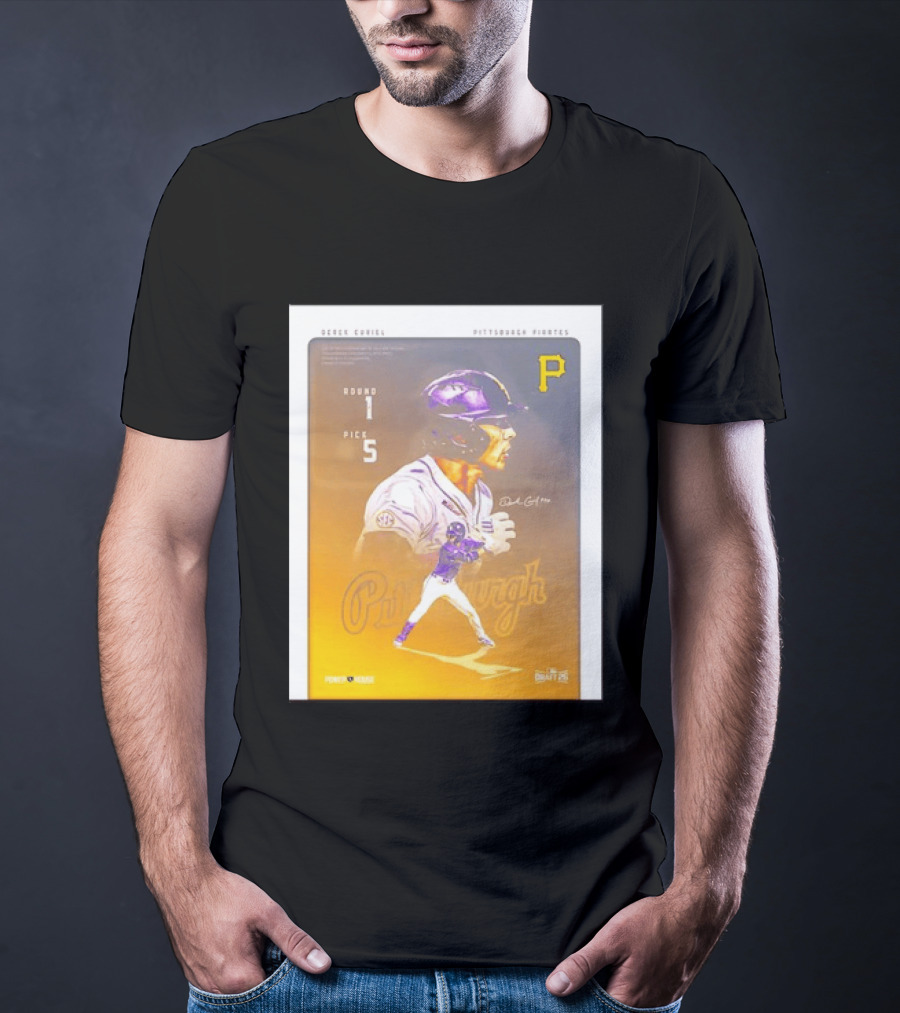 Derek Curiel Pittsburgh Pirates MLB Draft Round 1 Pick 5 Prospect 2026 T-Shirt