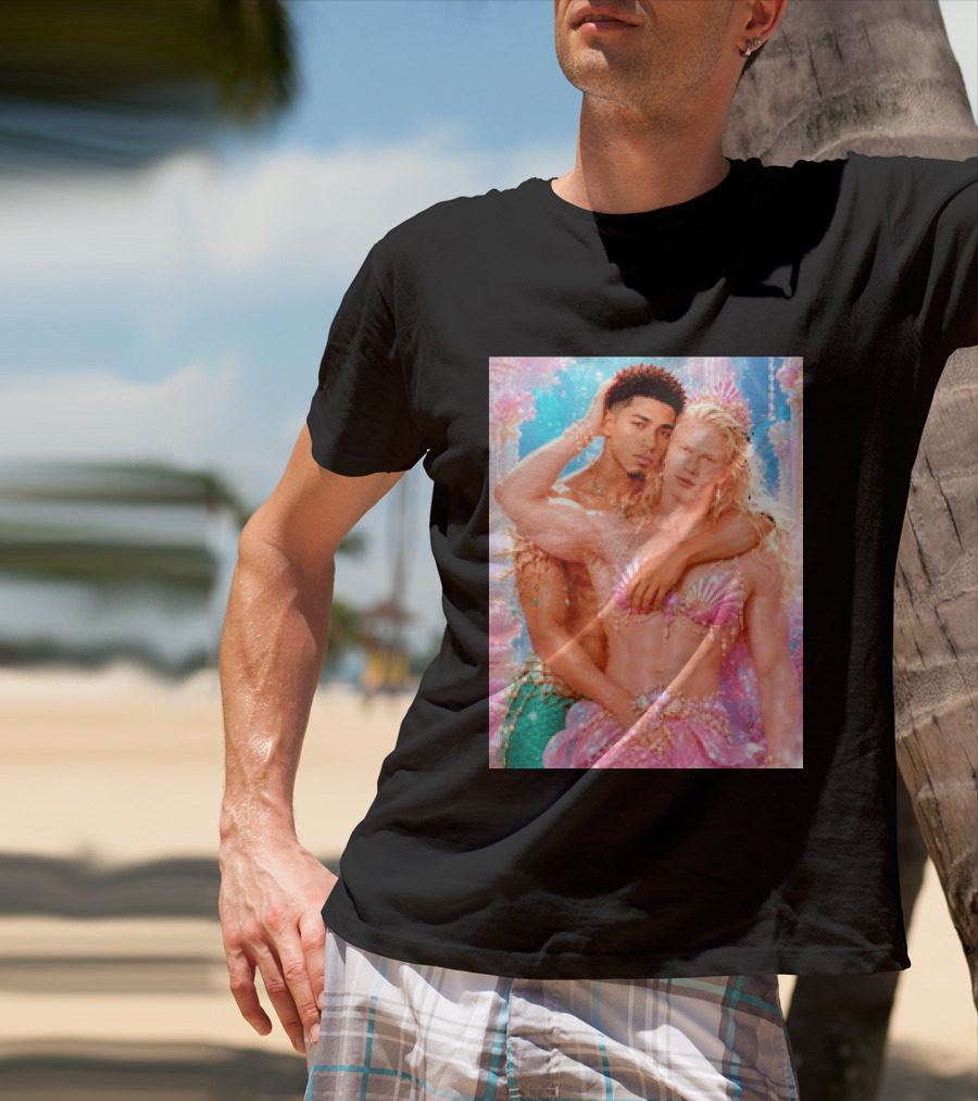 Mermaid Fantasy With Erling Haaland And Jude Bellingham T-Shirt
