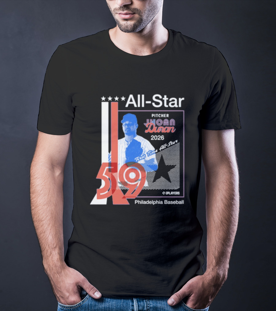 All Star Pitcher Jhoan Duran 2026 First Time Star 59 Philadelphia Baseball T-Shirt