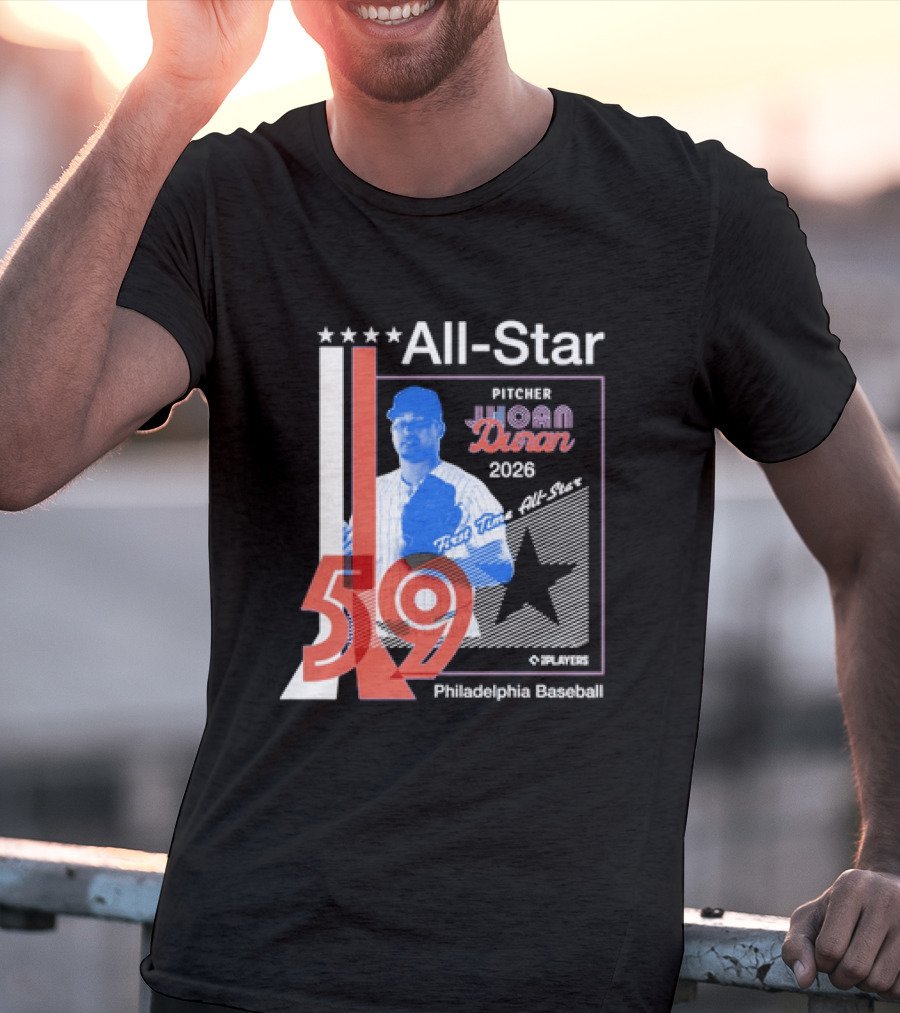 All Star Pitcher Jhoan Duran 2026 First Time Star 59 Philadelphia Baseball T-Shirt