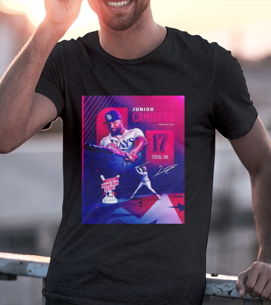 Junior Caminero Tampa Bay Rays 17 Total HR Mobile Home Run Derby 2026 T-Shirt