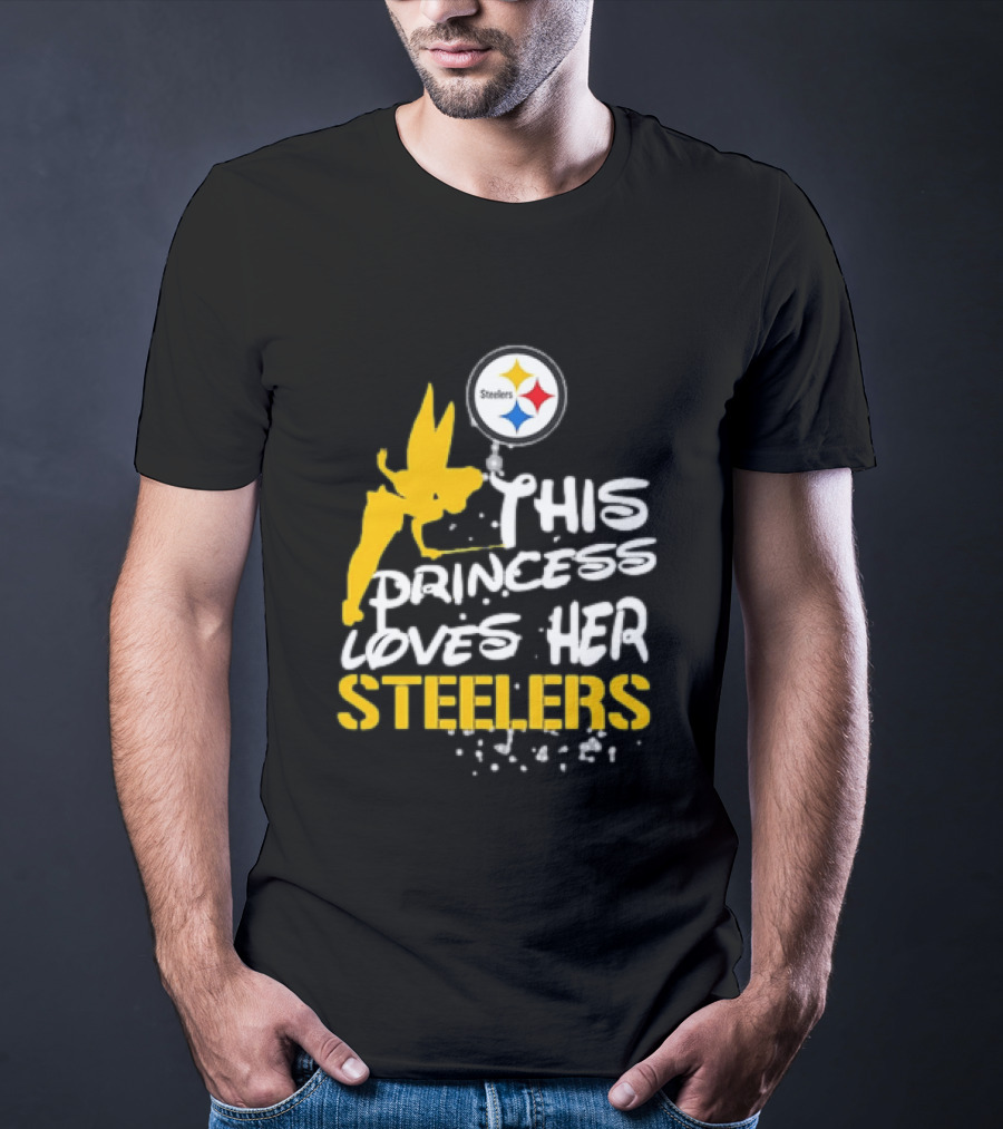 Tinkerbell This Princess Loves Her Steelers Pittsburgh Steelers T-Shirt