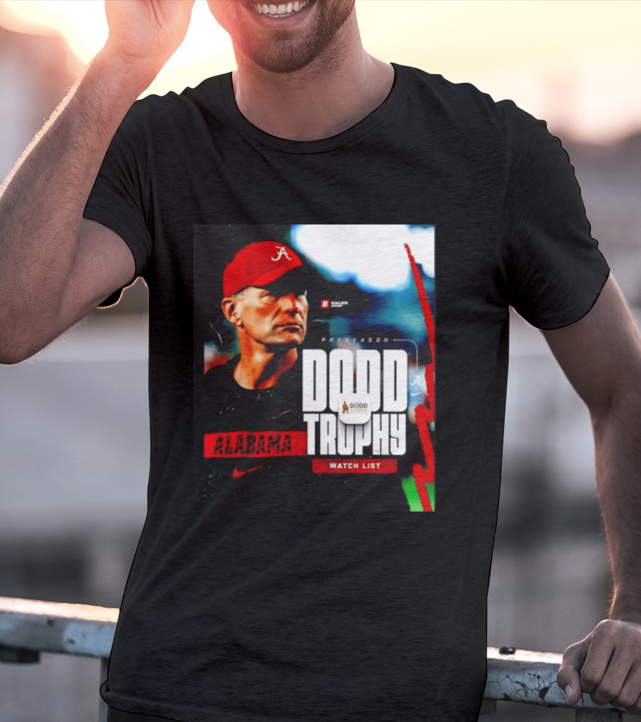 Alabama Crimson Tide Preseason Dodd Trophy List Kalen DeBoer Nike T-Shirt