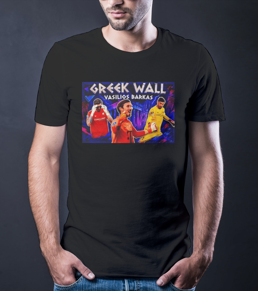 Greek Wall Vasilios Barkas Goalkeeper Collage T-Shirt