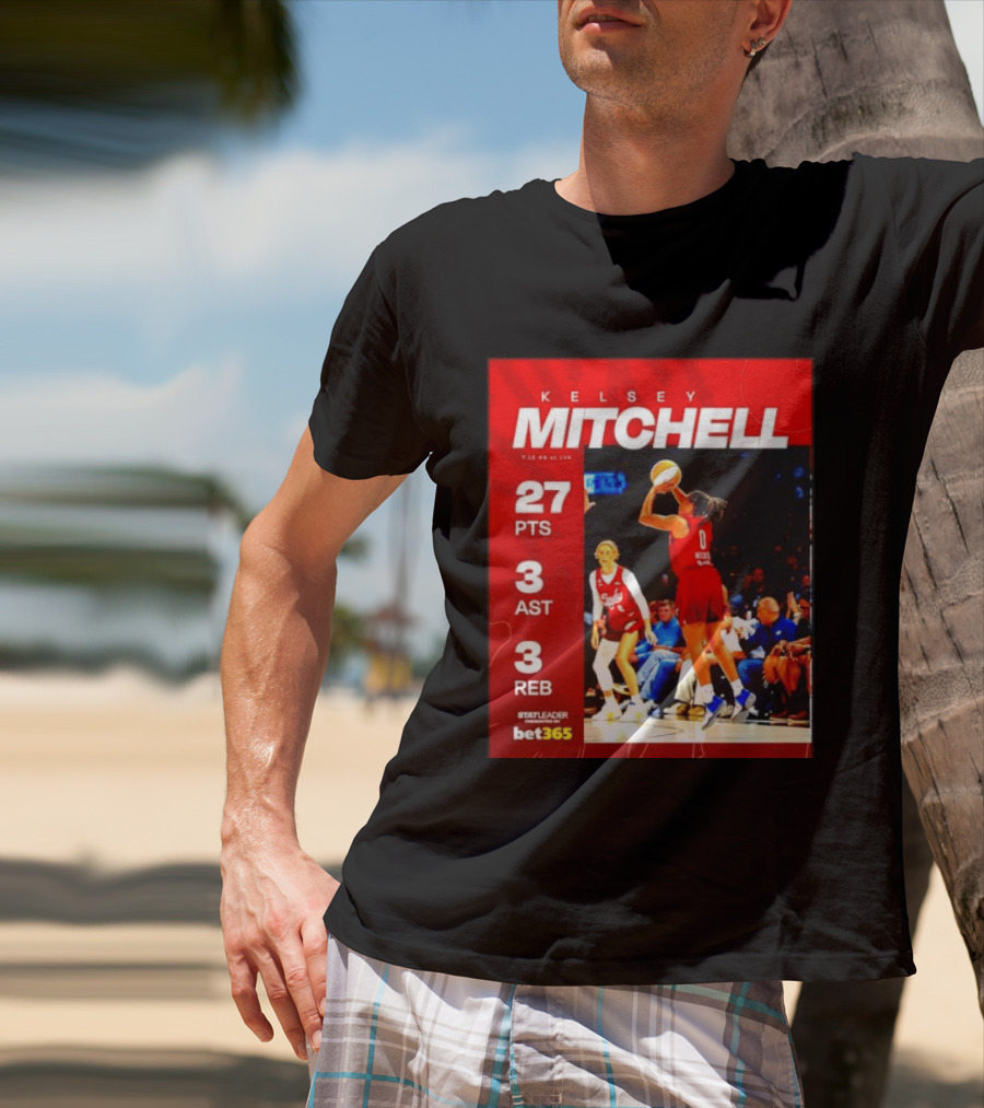 Kelsey Mitchell 27 Points Stat Leader 3 Assists 3 Rebounds At Las Vegas T-Shirt