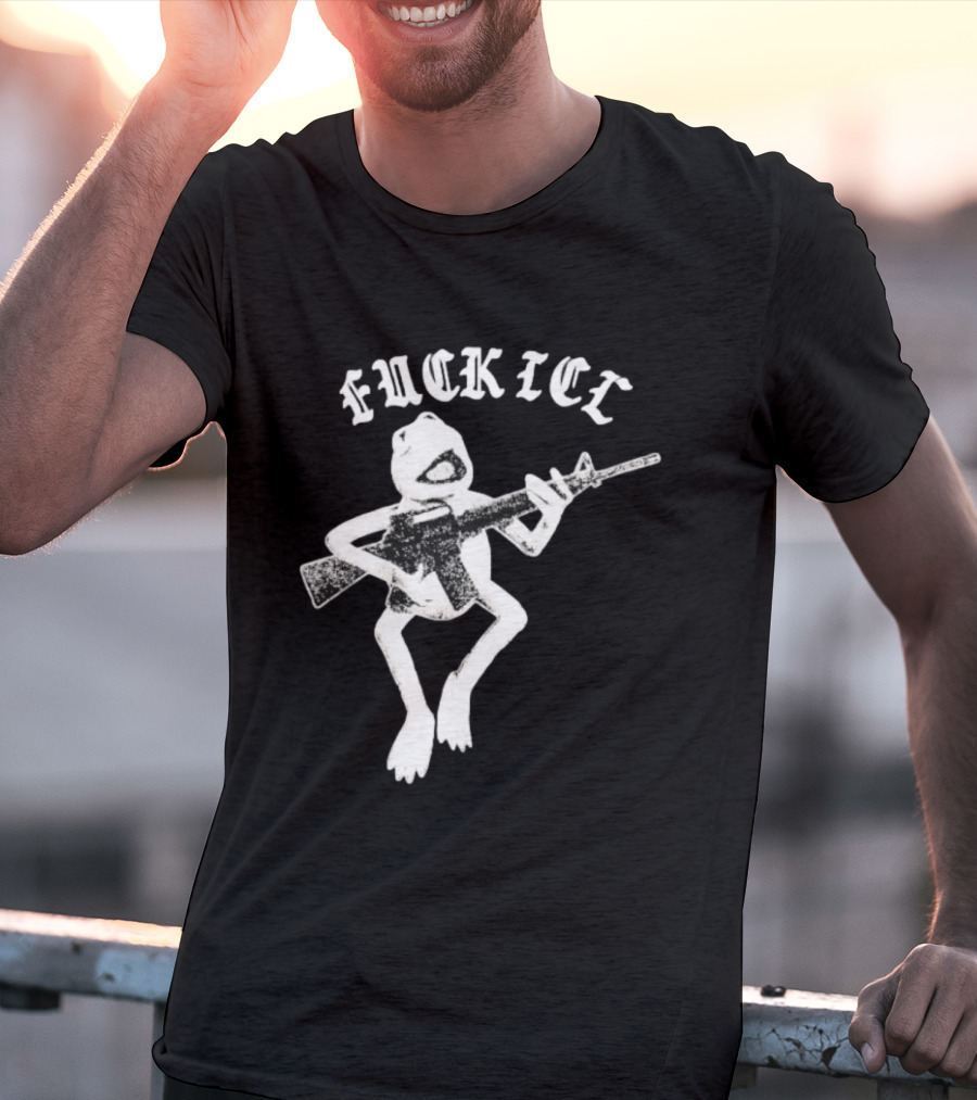 FUCKICE Kermit Frog United Snakes Meme T-Shirt