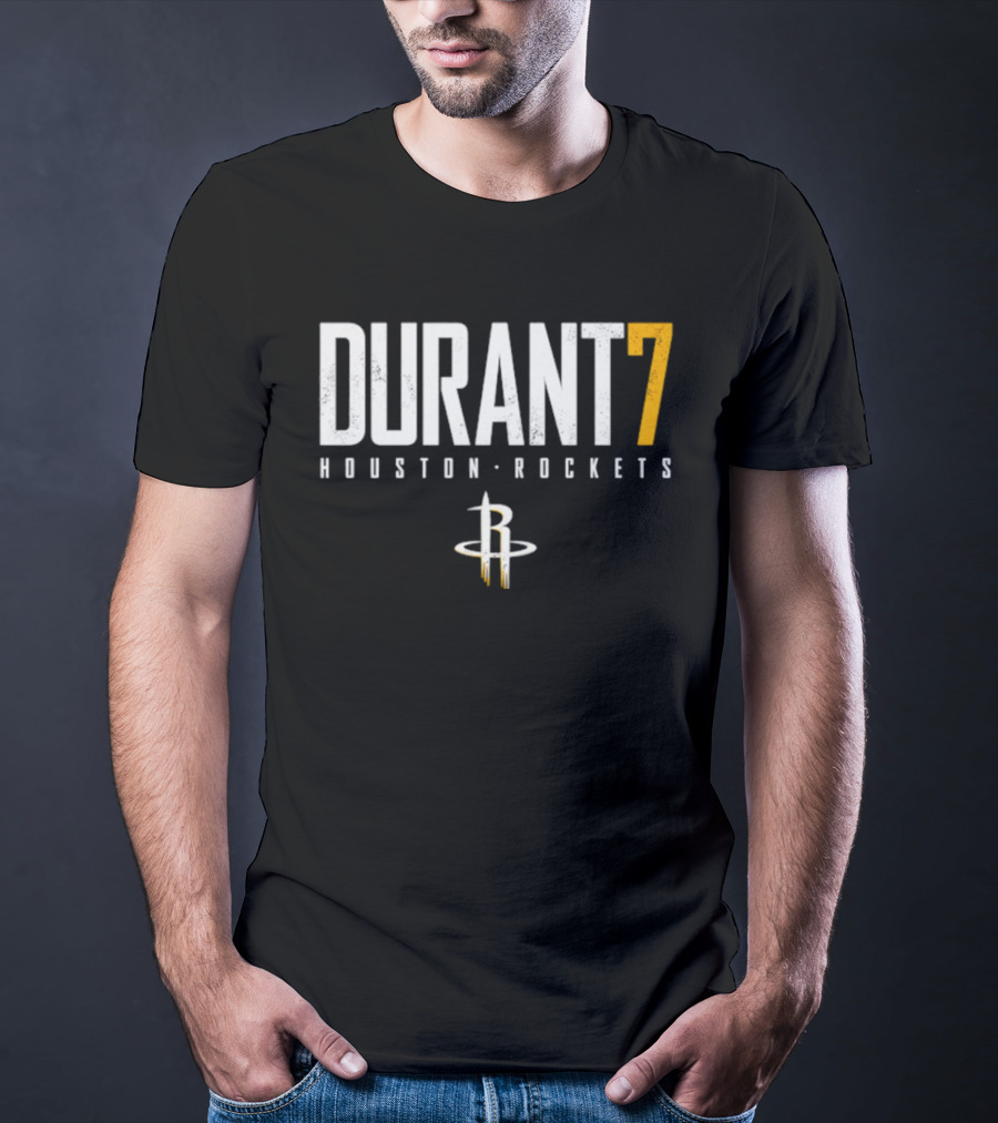 Kevin Durant 7 Houston Rockets Logo Official NBA T-Shirt