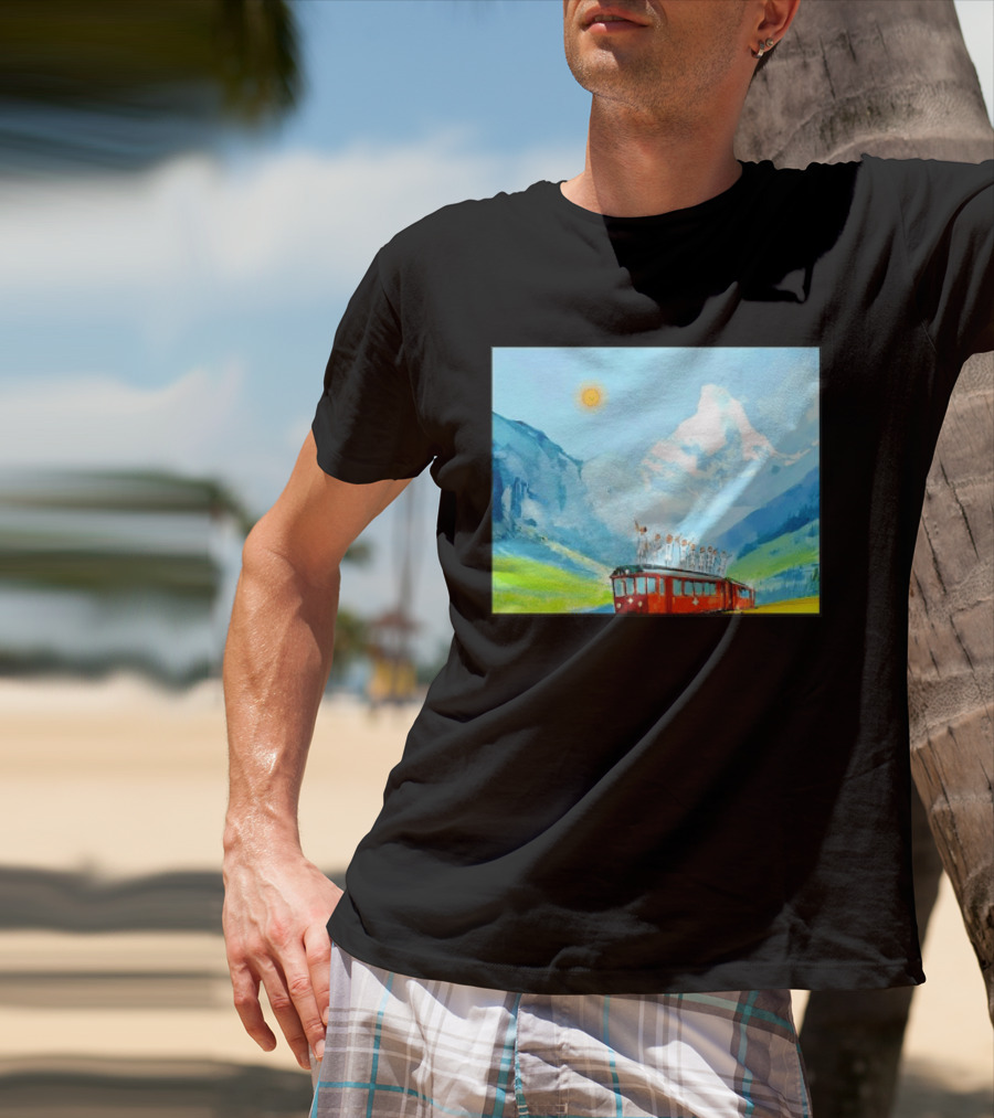 Lionel Messi Argentina Football Team Celebration On Swiss Alps Train T-Shirt