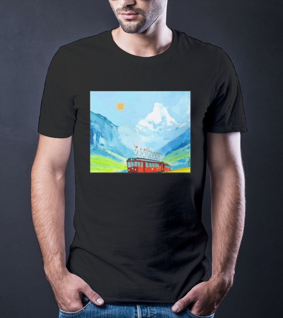 Lionel Messi Argentina Football Team Celebration On Swiss Alps Train T-Shirt