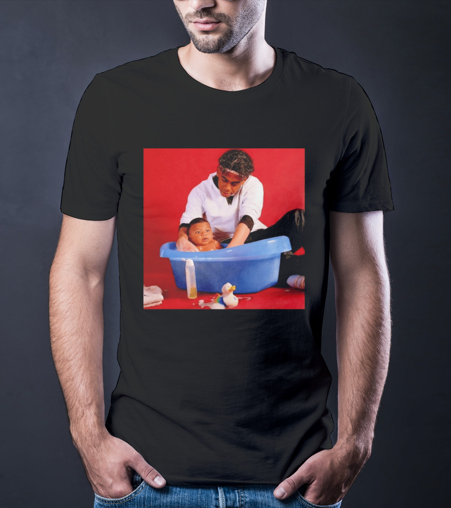 Mbappé Yamal Bath Time Meme With Baby In Blue Tub And Duck T-Shirt