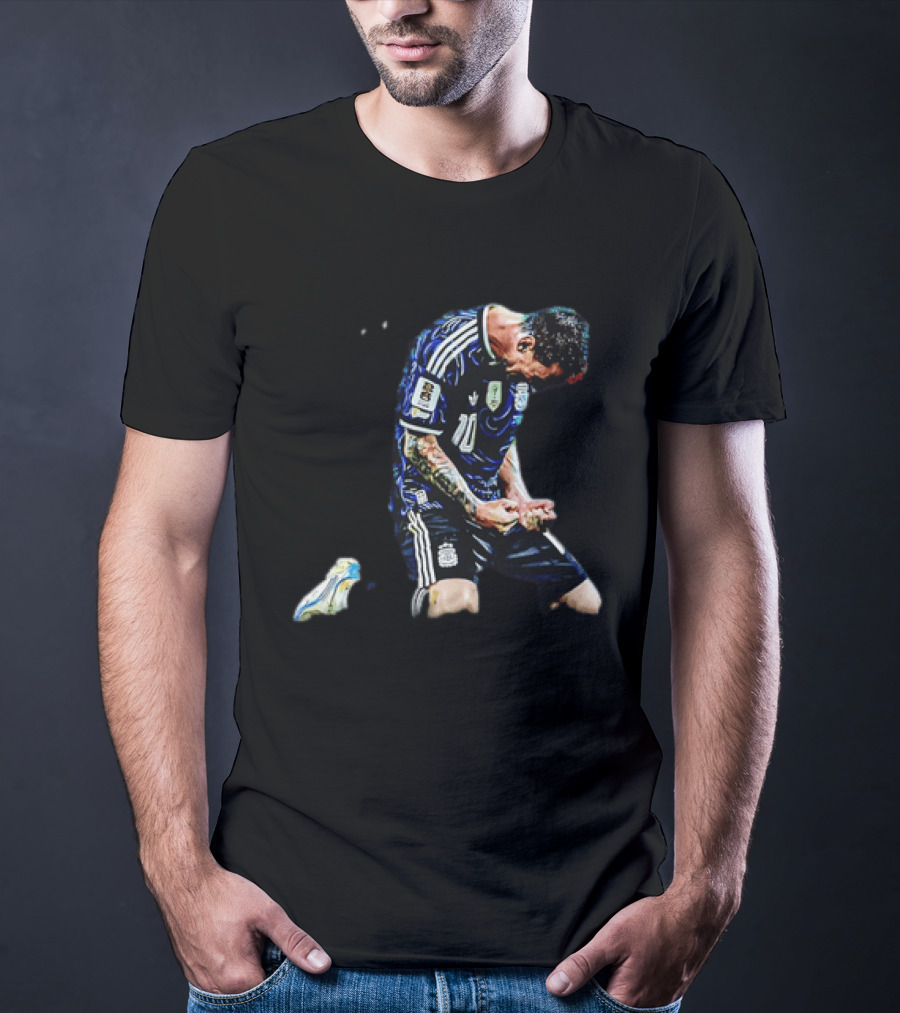 Messi Celebrates Argentina Victory With Passion And Emotion T-Shirt