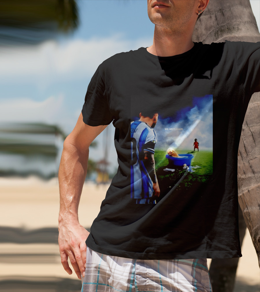 Messi X Lamine Yamal We Meet Again Argentina Spain Meme Football Scene T-Shirt