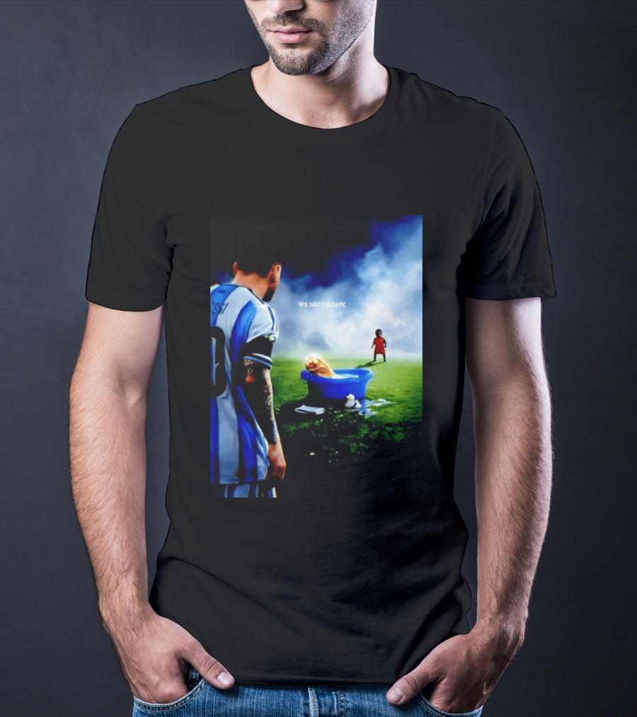 Messi X Lamine Yamal We Meet Again Argentina Spain Meme Football Scene T-Shirt