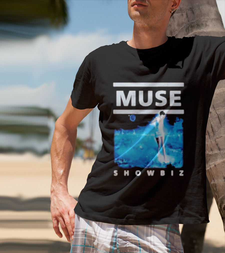Muse Showbiz Album Cover Art Blue Aesthetic T-Shirt