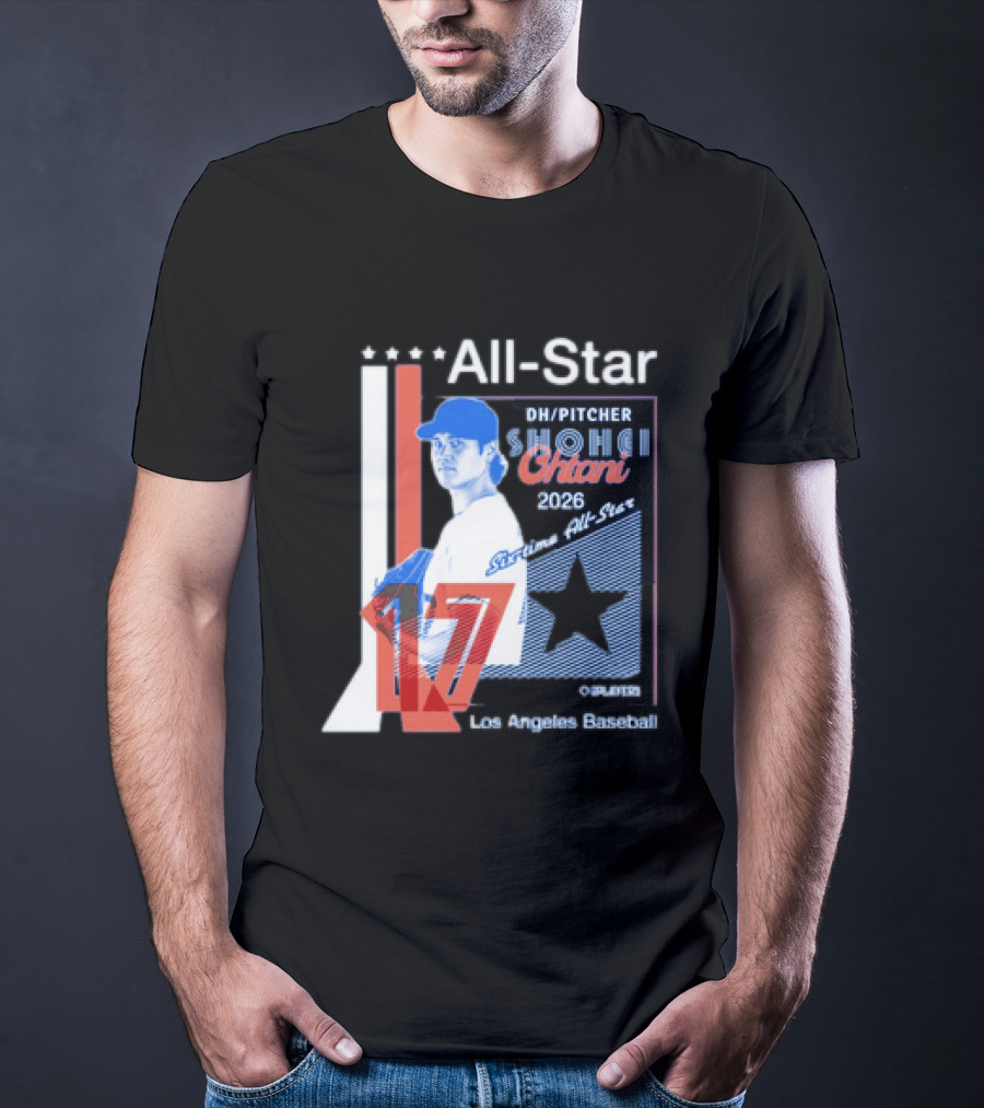 Shohei Ohtani 17 Los Angeles Baseball Six Time All Star 2026 Pitcher MLB T-Shirt