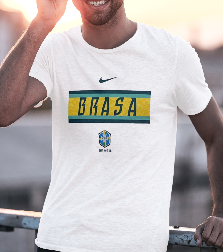Nike Brasa Brazil CBF Football Crest T-Shirt