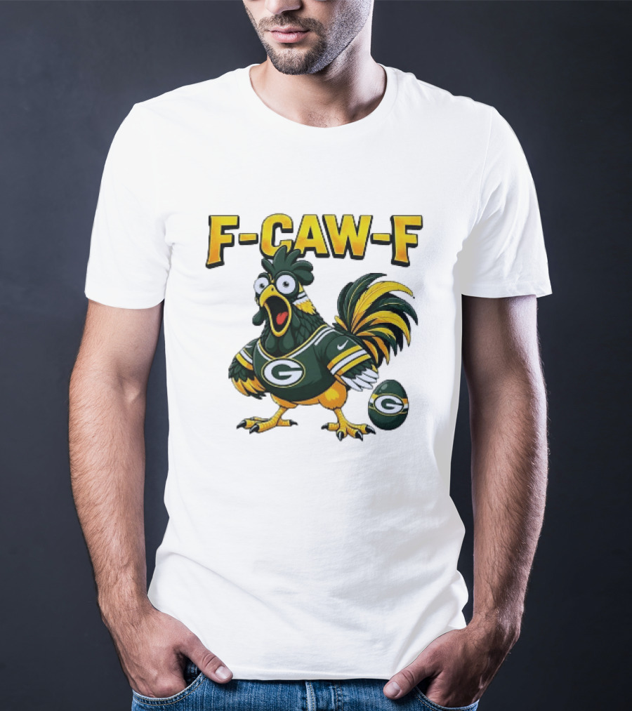 F CAW F Green Bay Packers Rooster Football Fan T-Shirt