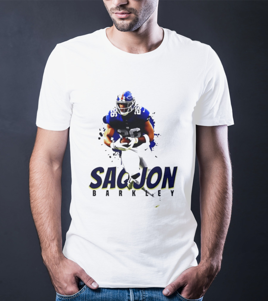 Saquon Barkley 26 New York Giants Running Back Sports T-Shirt
