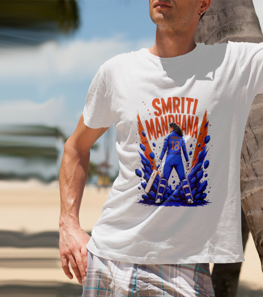 Smriti Mandhana 18 Cricket Star Power Play T-Shirt