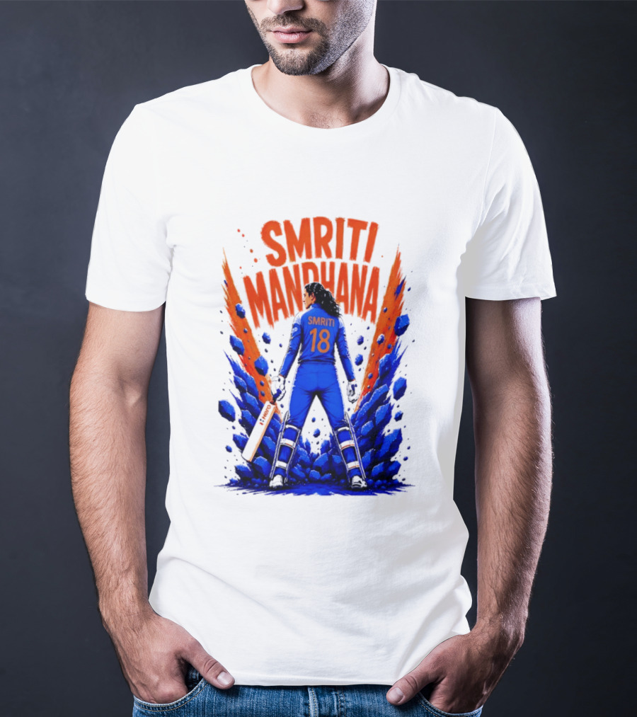 Smriti Mandhana 18 Cricket Star Power Play T-Shirt