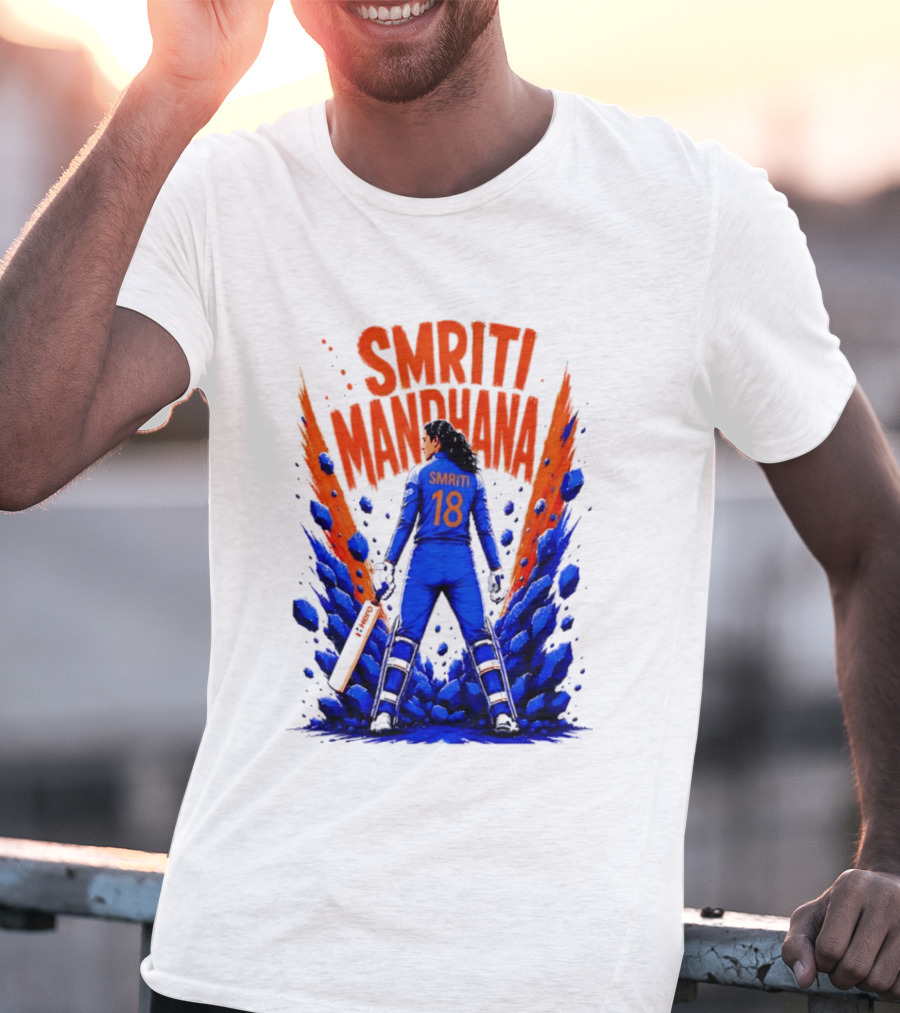 Smriti Mandhana 18 Cricket Star Power Play T-Shirt