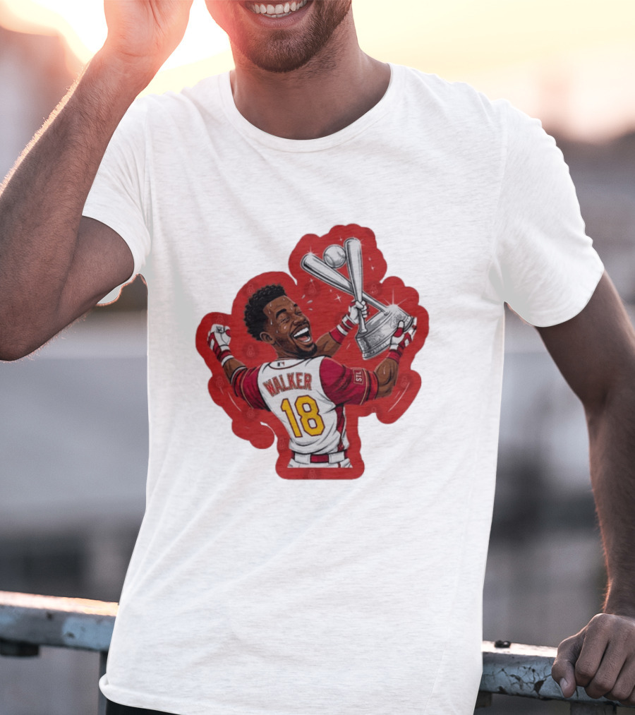 Jordan Walker 18 You Dont Boo Nobodies STL Victory Baseball Trophy T-Shirt