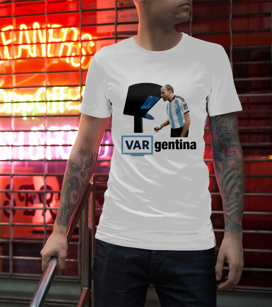 VAR Argentina Football Referee Interaction T-Shirt