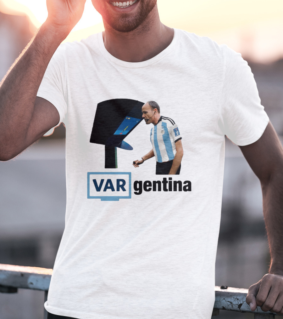 VAR Argentina Football Referee Interaction T-Shirt