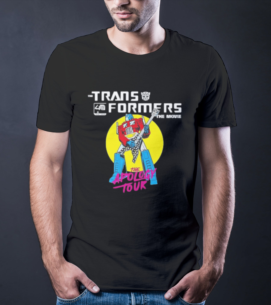 40 Years Transformers The Movie Optimus Prime The Apology Tour T-Shirt