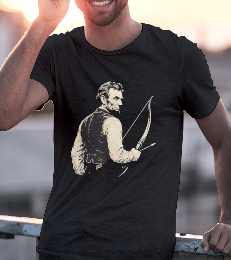 Abraham Lincoln Archery Bow And Arrow Hunting T-Shirt
