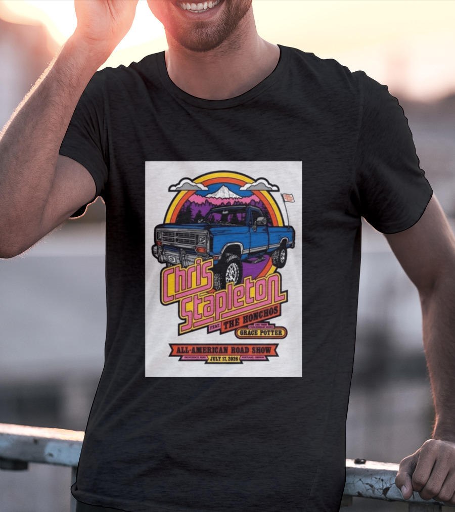 Chris Stapleton Feat The Honchos Grace Potter All American Road Show Providence Park Portland Oregon July 17 2026 T-Shirt