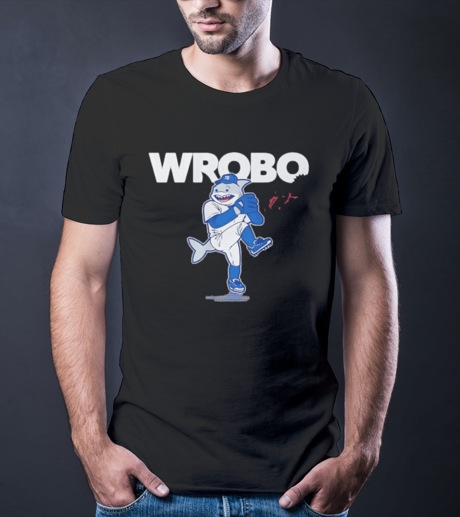 Los Angeles Dodgers Justin Wrobleski Baseball Wrobo Shark T-Shirt